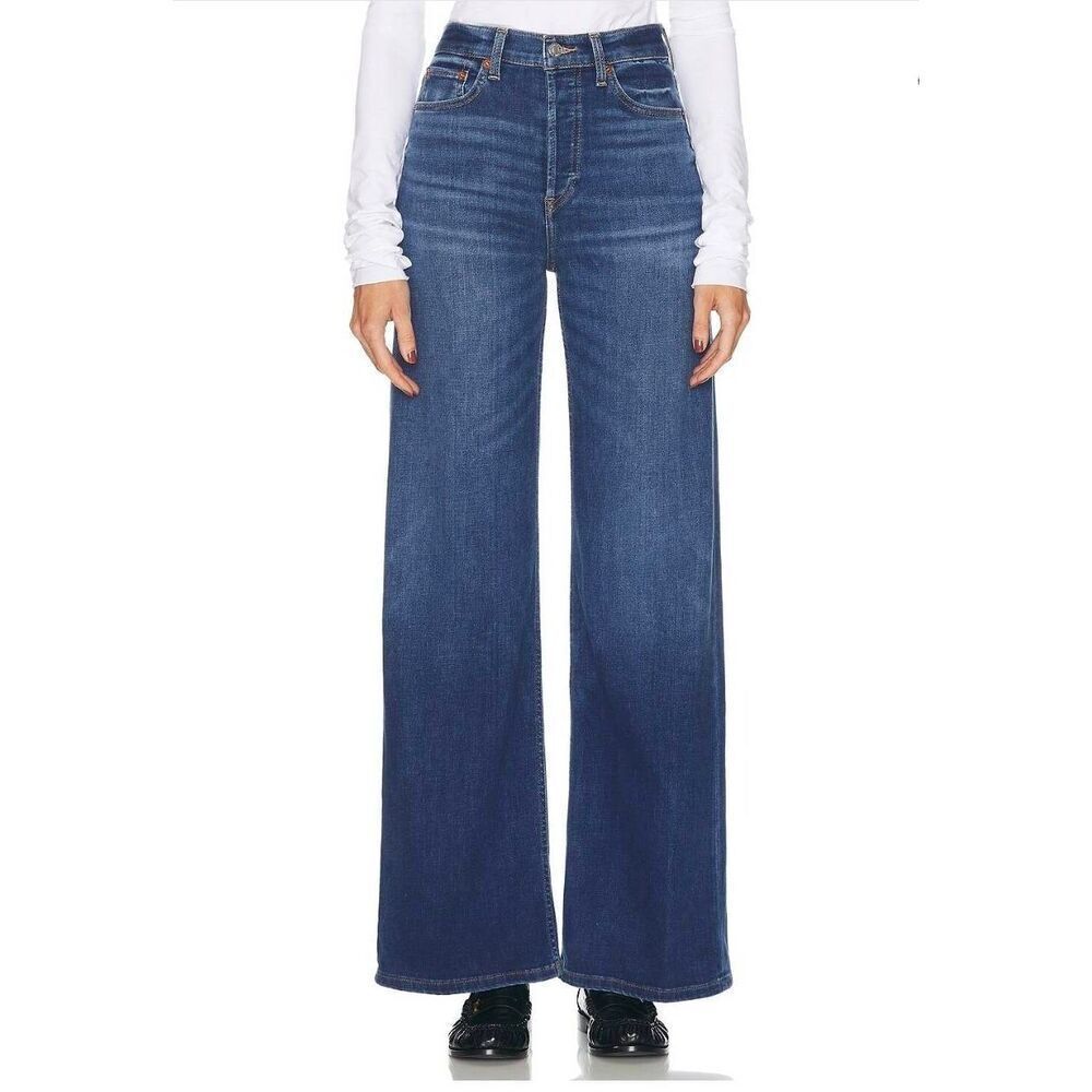 RE/DONE 70s Ultra High Rise Wide Leg Jeans Size 29